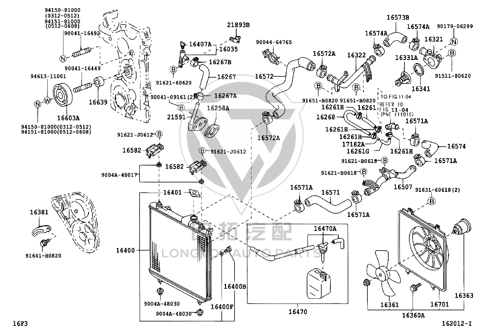 A/C Compressor Belt Tensioner 16603-97401 for Toyota Avanza