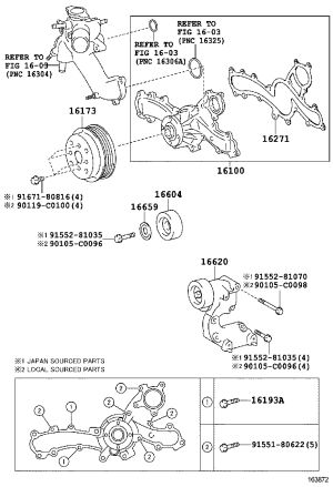 Generator Belt Idler (Upper) 16604-0P030 for Toyota Crown