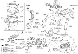 Air Hose Assembly No. 1 17360-11090 for Toyota Fortuner