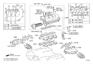Intake Manifold Gasket 17178-0P010 for Toyota Crown