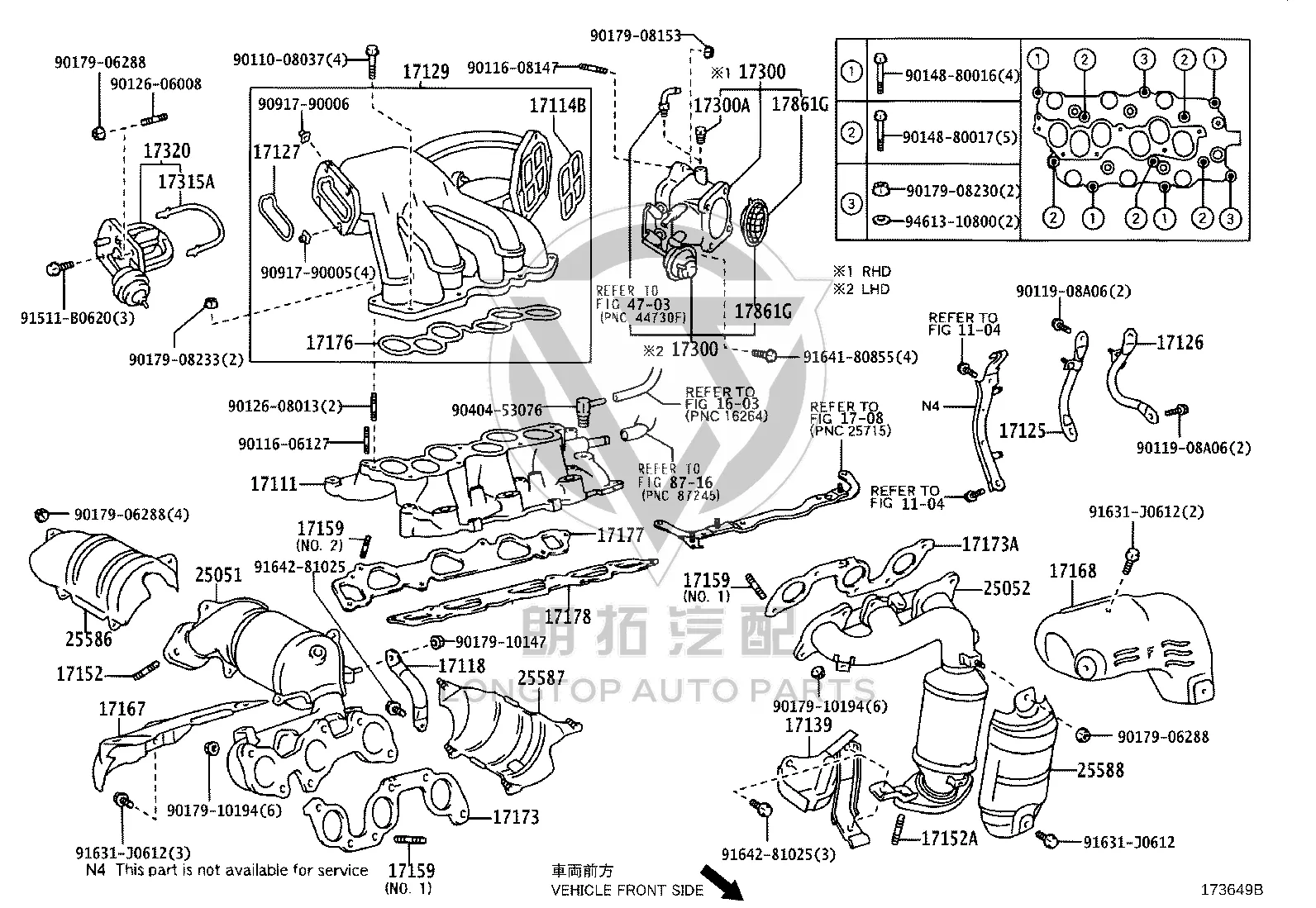 Intake Manifold Gasket 17176-20020 for Toyota Kluger