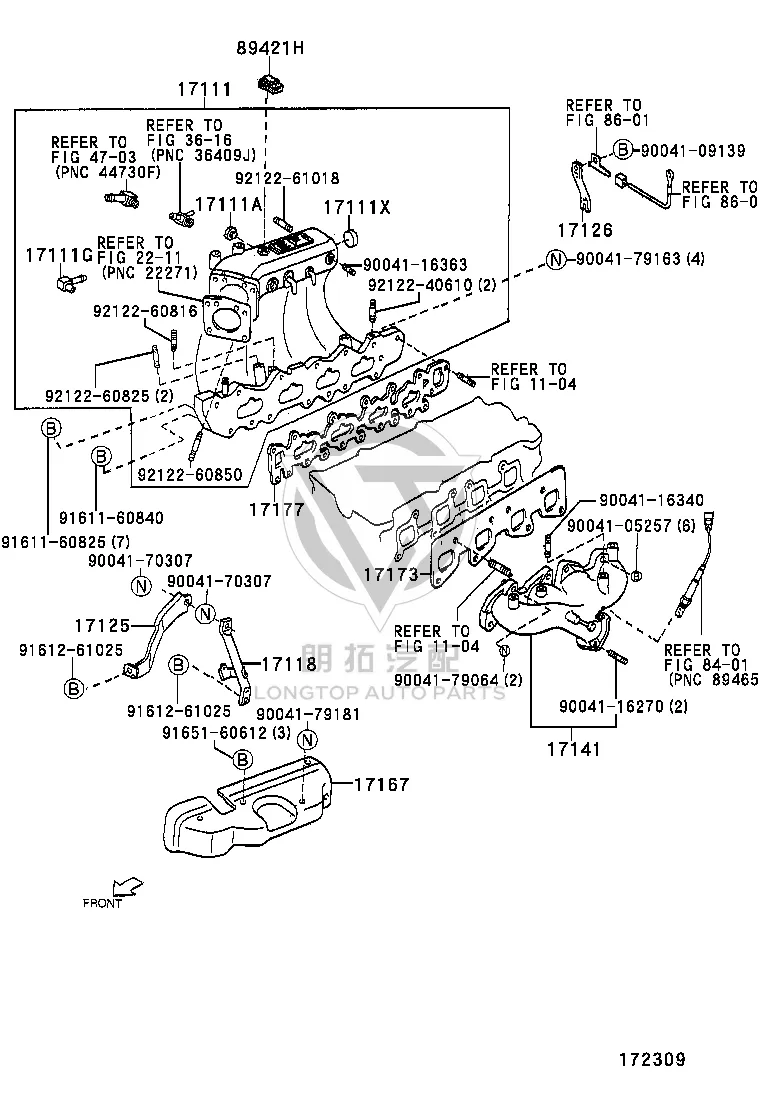 Exhaust Manifold Bracket 17118-97407 for Toyota Cami