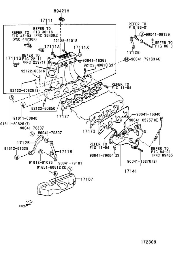 Exhaust Manifold Bracket 17118-97407 for Toyota Cami