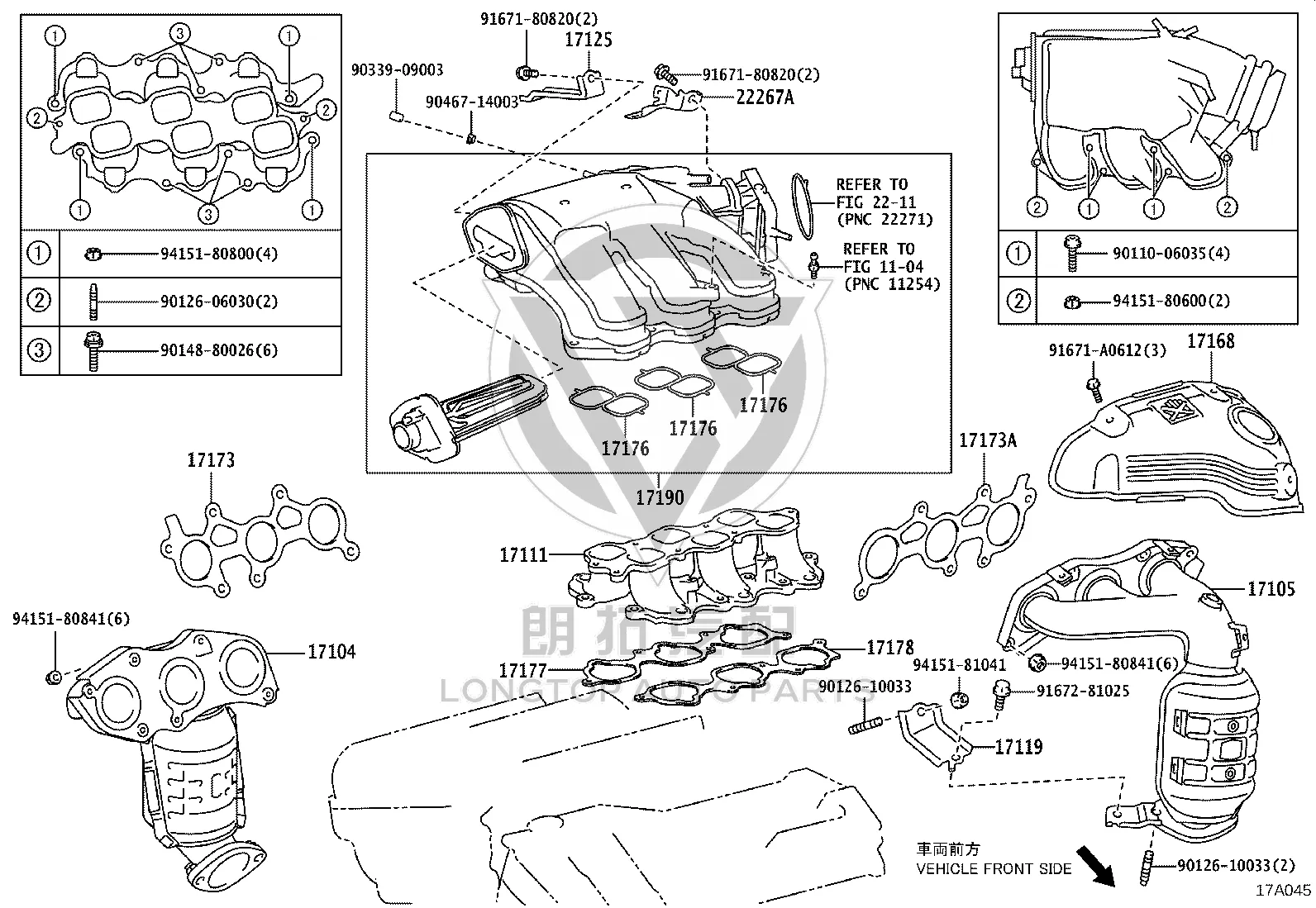 Intake Manifold Gasket 17176-31040 for Toyota Alphard
