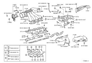 Three-way catalytic converter (left) 17142-20030 for Toyota Avalon