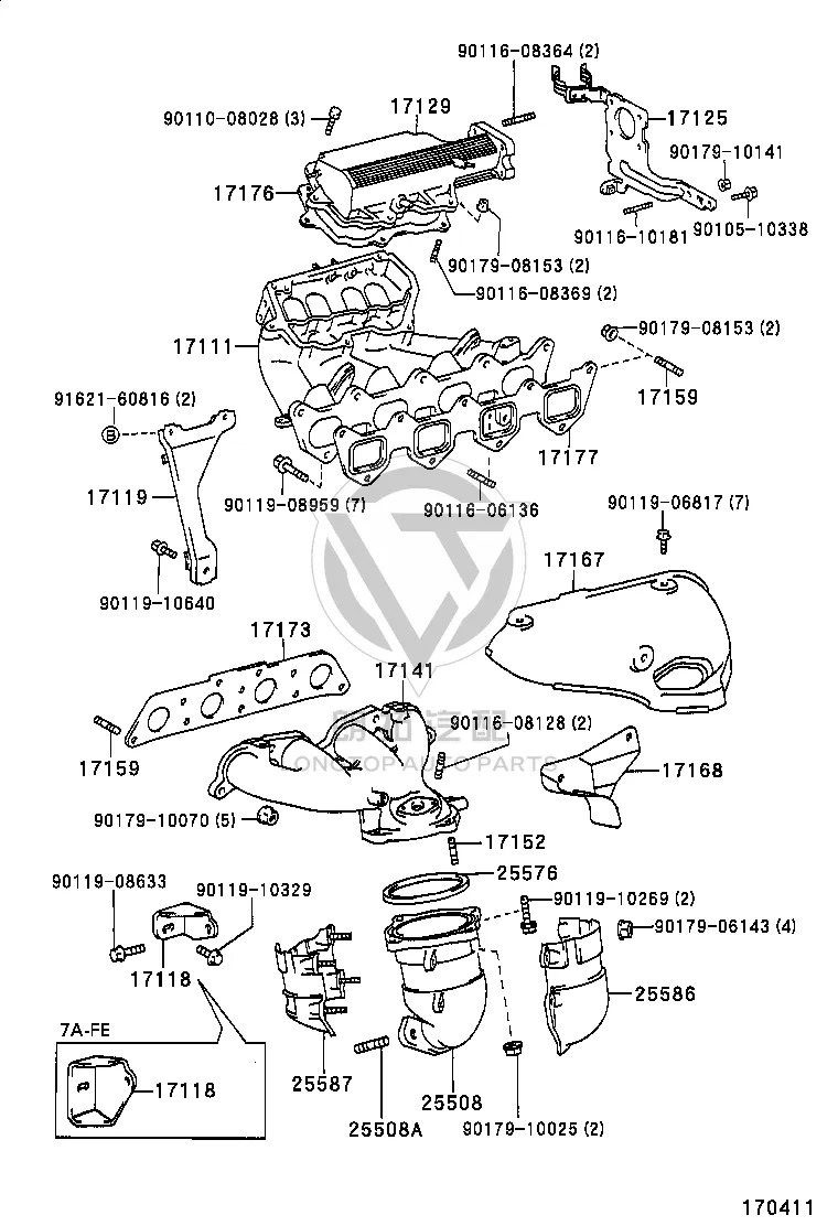 Bolt Stud 90116-08364 for Toyota Corona, Corona SED & Soluna