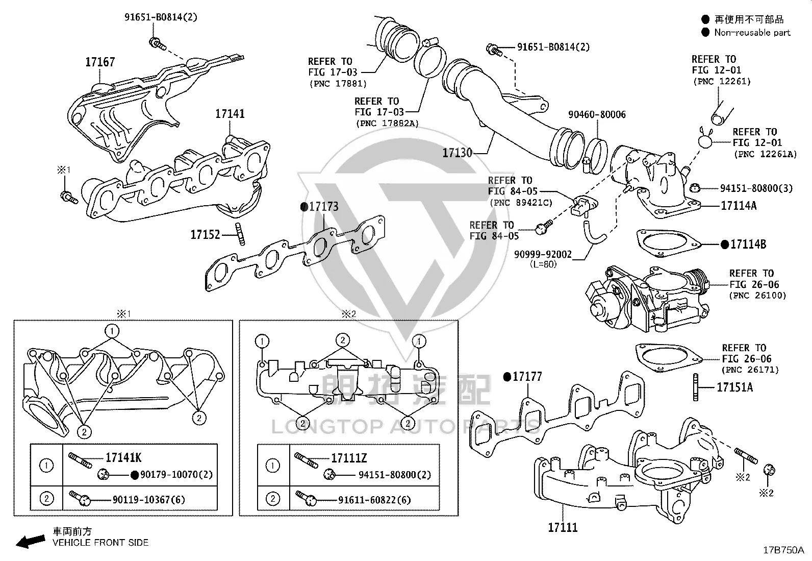 Double-ended bolt 90116-10088 for Toyota 4RUNNER