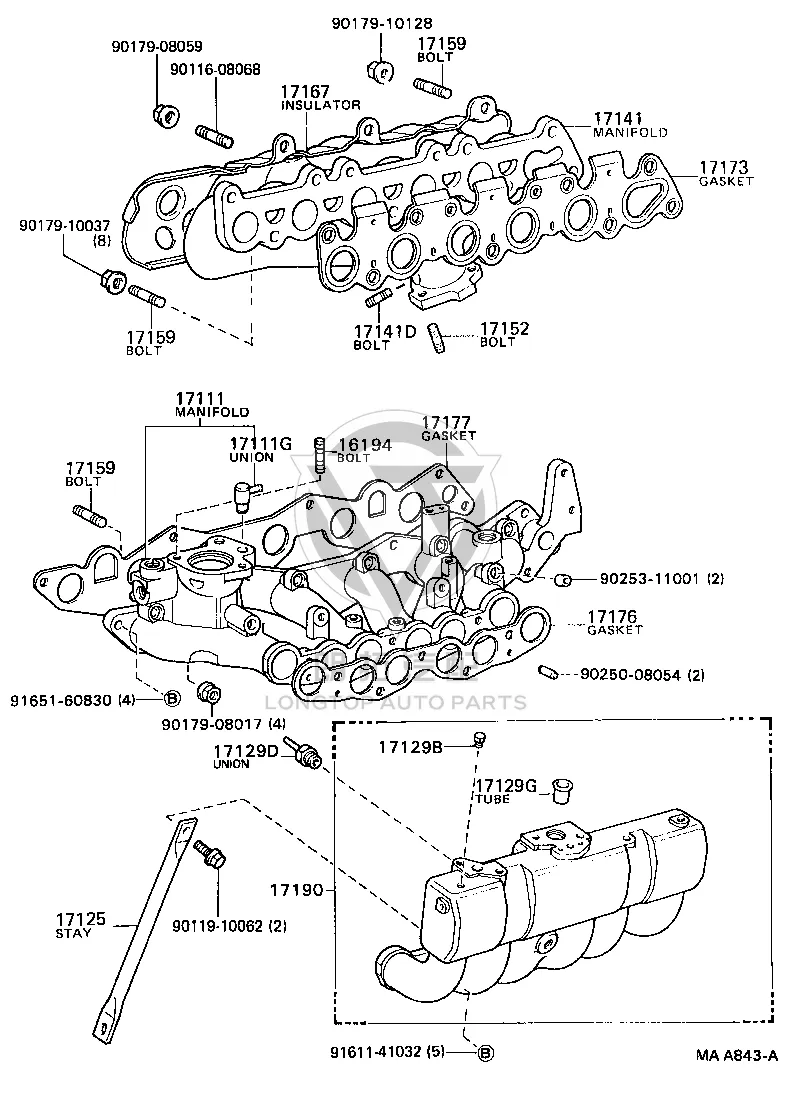Intake Manifold Gasket 17177-70040 for Toyota Cressida