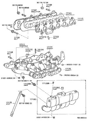 Intake Manifold Gasket 17177-70040 for Toyota Cressida