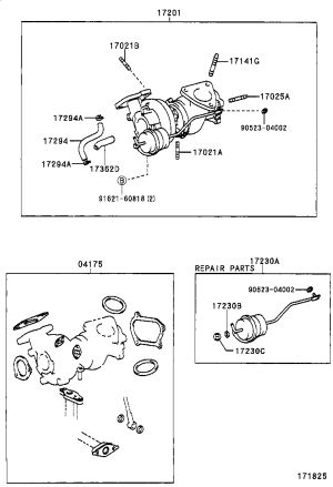 Compensating actuator assembly with bracket 17230-59105 for Toyota Dyna