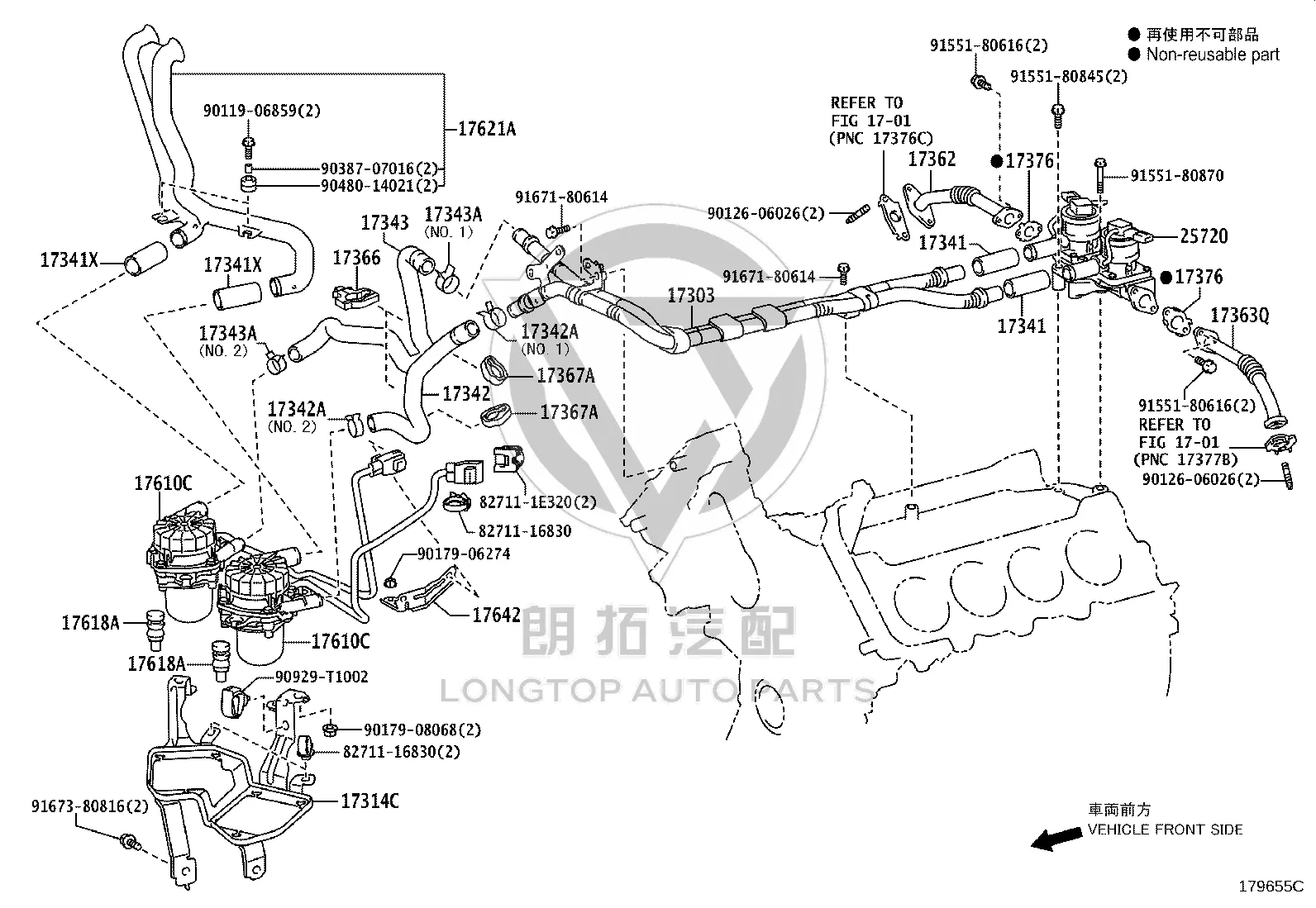 Air Control Valve Assembly 25701-38064 for Toyota Land Cruiser