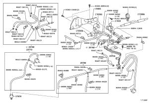 Canister Evaporative Discharge Pipe 17308-58010 for Toyota Coaster