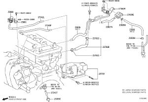 No. 3 Air Hose 17343-37040 for Toyota COROLLA