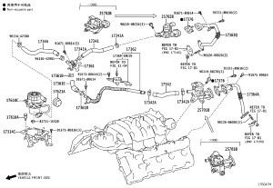 HOSE NO.1 (FOR AIR JET SYSTEM) 17341-38110 for Toyota Land Cruiser