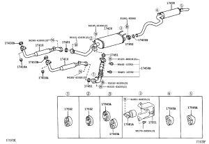 Exhaust Pipe (Front Left) 17450-50070 for Toyota Land Cruiser