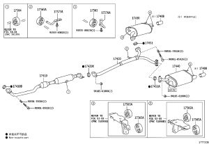 Exhaust Pipe (Rear Left) 17440-36010 for Lexus ES