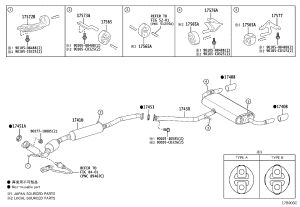 Exhaust Pipe Decorative Cover 17408-F0011 for Toyota HARRIER