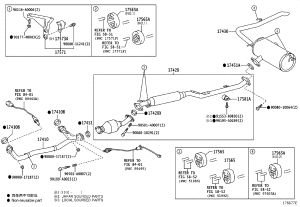Exhaust Pipe (Rear) 17430-0P521 for Toyota Sienna