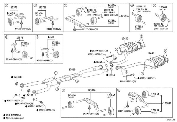 Exhaust Pipe Rear Left 17440-31380 for Lexus LS