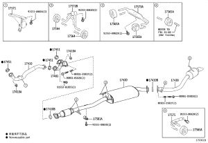 Exhaust Pipe (Center) 17420-36340 for Lexus RX