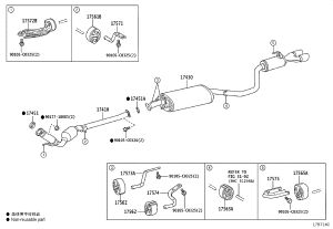 Exhaust Pipe (Rear) 17430-F0400 for Toyota Crown