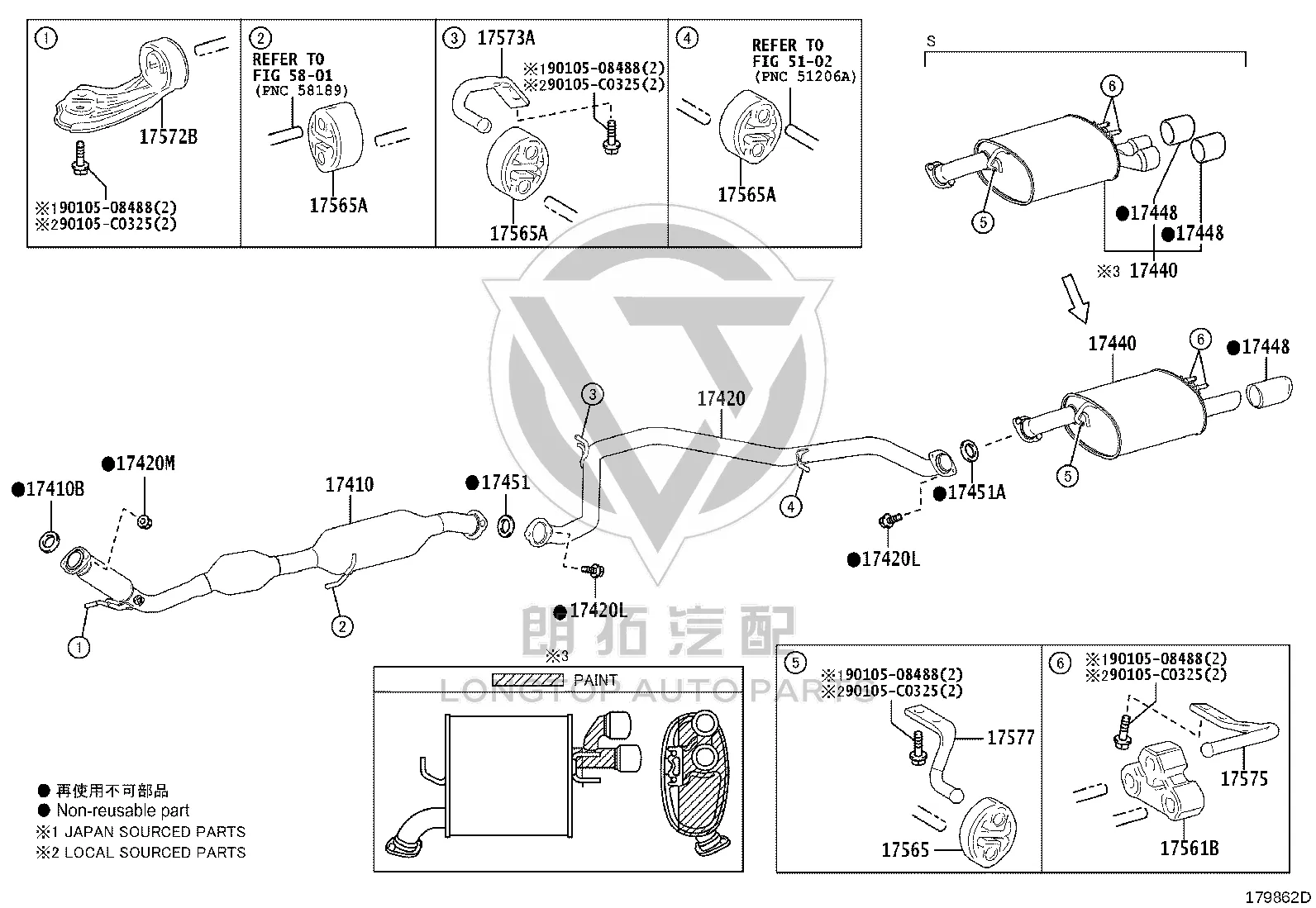 Exhaust Pipe Joint Gasket 90917-C6003 for Toyota AVALON