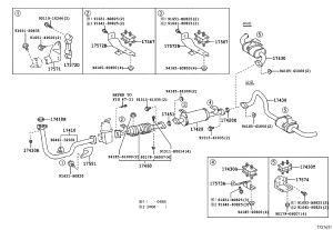 Pipe-mounted Three-Way Catalytic Converter Assembly 17460-75021 for Toyota Coaster