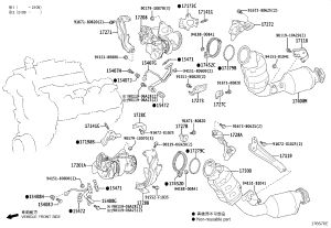 Left Three-Way Catalytic Converter Assembly 17500-70060 for Toyota Land Cruiser