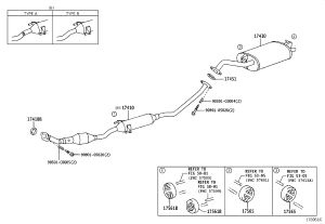 Three-Way Catalytic Converter 17410-0T280 for Toyota Corolla