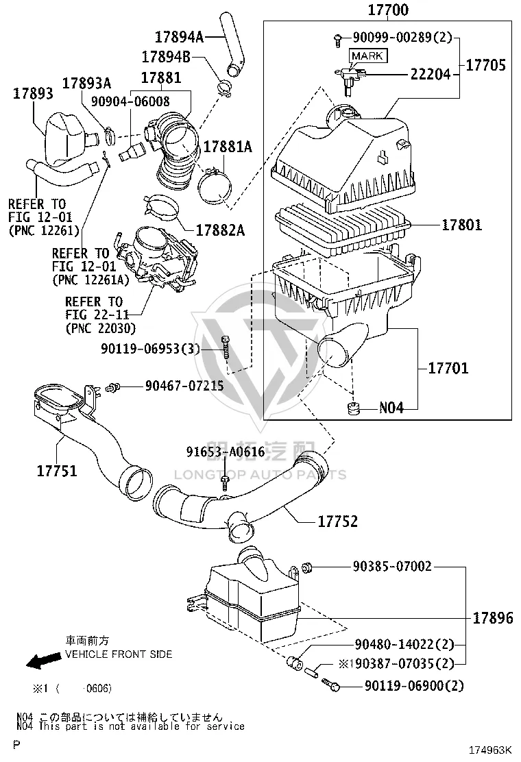 Air Cleaner Intake Pipe 17752-31090 for Toyota Alphard