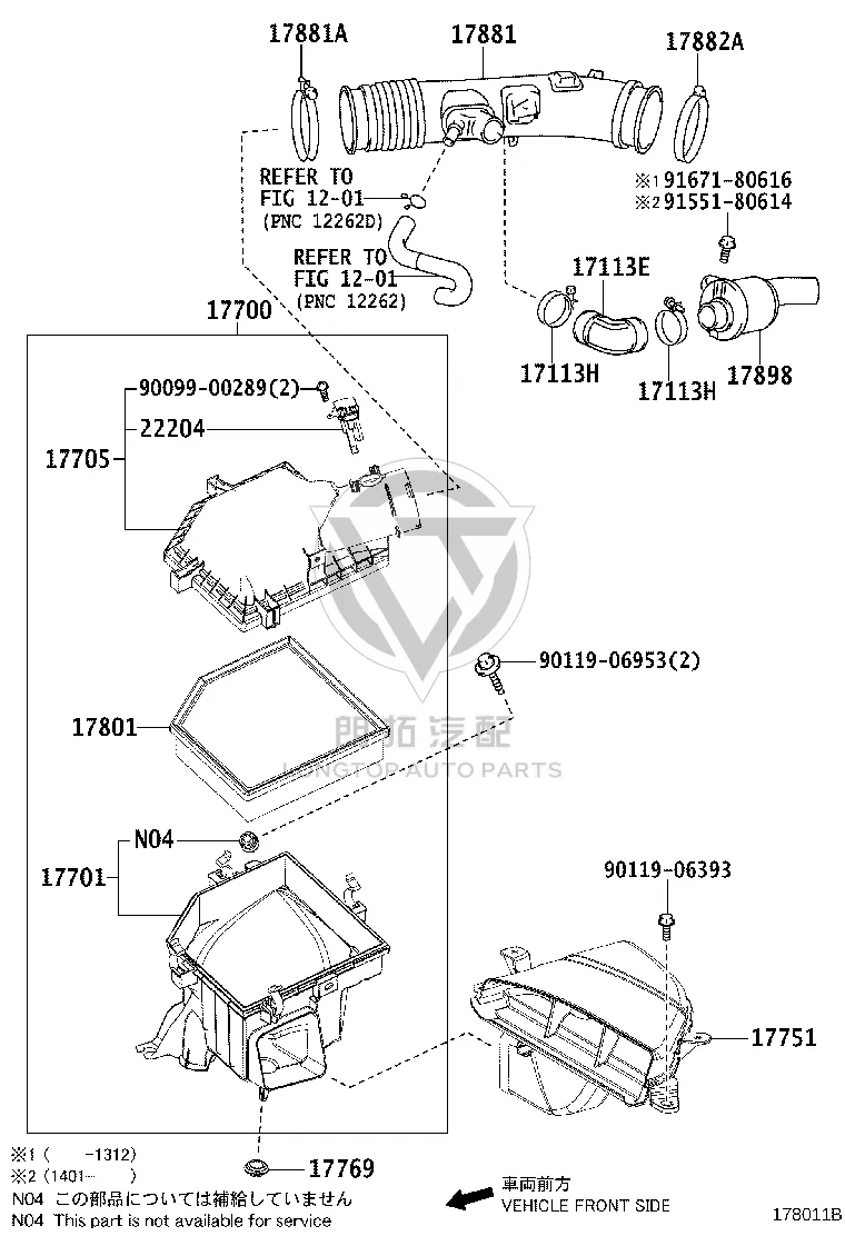 Air Filter 17801-31170 for Toyota ALPHARD