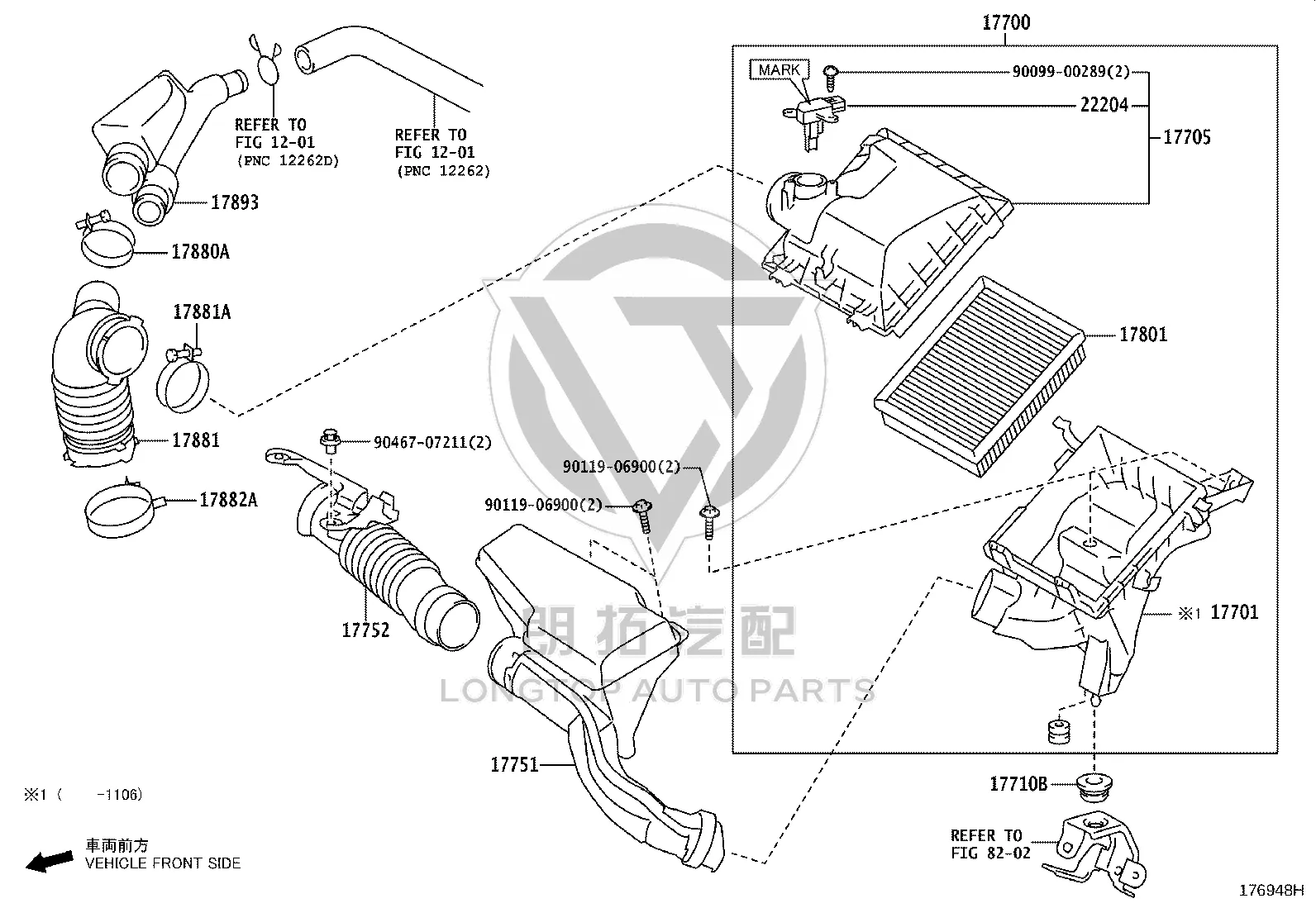 Air Filter 17801-37021 for Toyota Corolla