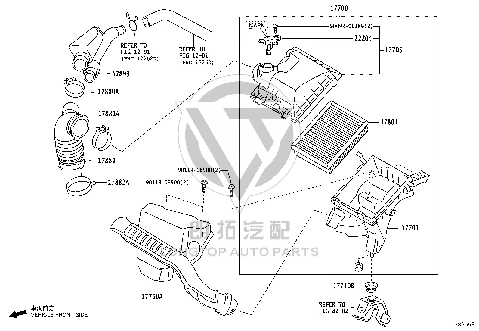 Air Cleaner Intake Pipe 17750-37090 for Lexus CT200H