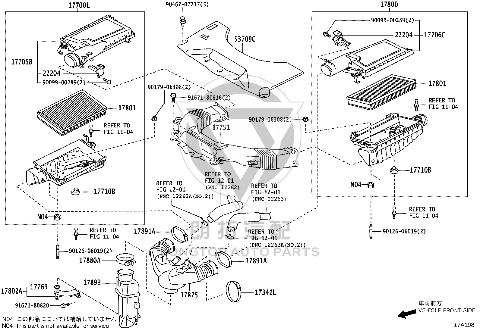Mass Air Flow Sensor 22204-38020 for Toyota Century