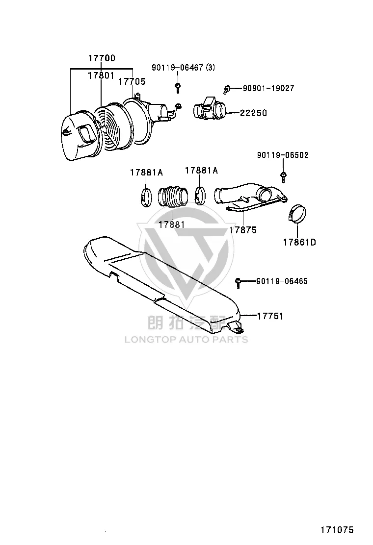 Air Cleaner Assembly 17700-50140 for Toyota Celsior