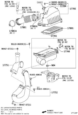 Air Cleaner Housing Lower 17701-0T100 for Toyota E’Z