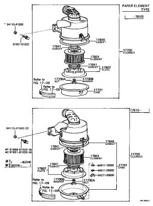 Air cleaner housing (lower) 17701-68101 for Toyota Dyna
