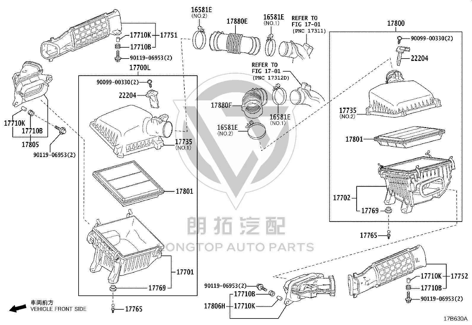 Bolt 17701-70170 for Toyota Land Cruiser