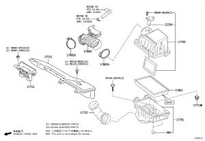 Air cleaner housing (upper) 17705-F2020 for Toyota IZOA