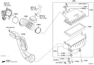 Air Filter Intake Hose 17750-24010 for Toyota Harrier