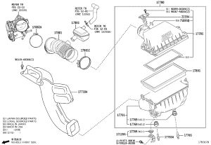 Air Filter Intake Pipe 17750-F0190 for Toyota Sienna