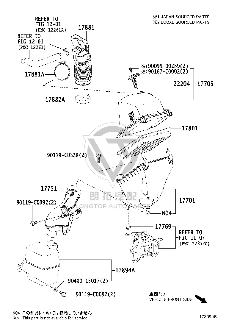 Air Cleaner Bracket 17769-0V030 for Toyota RAV4
