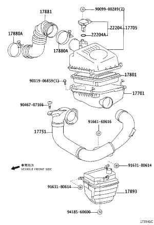 Air Filter Outlet Pipe 17881-22120 for Toyota WISH