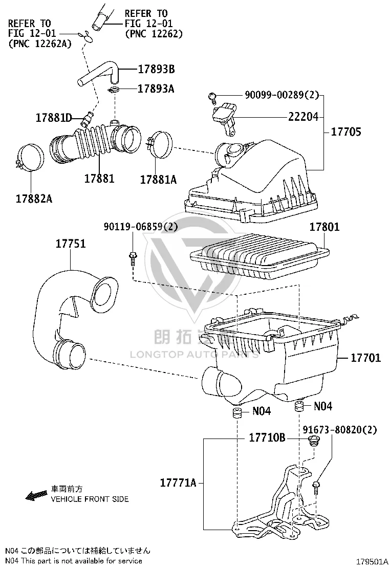 Mass Air Flow Sensor 22204-0T040 for Toyota 4RUNNER
