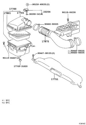 Air Filter Outlet Hose 17875-50290 for Toyota Celsior