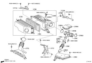Air Filter Intake Pipe 17882-20140 for Toyota Harrier