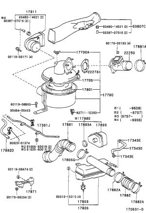 Air Filter Intake Hose 17882-62010 for Toyota 4RUNNER