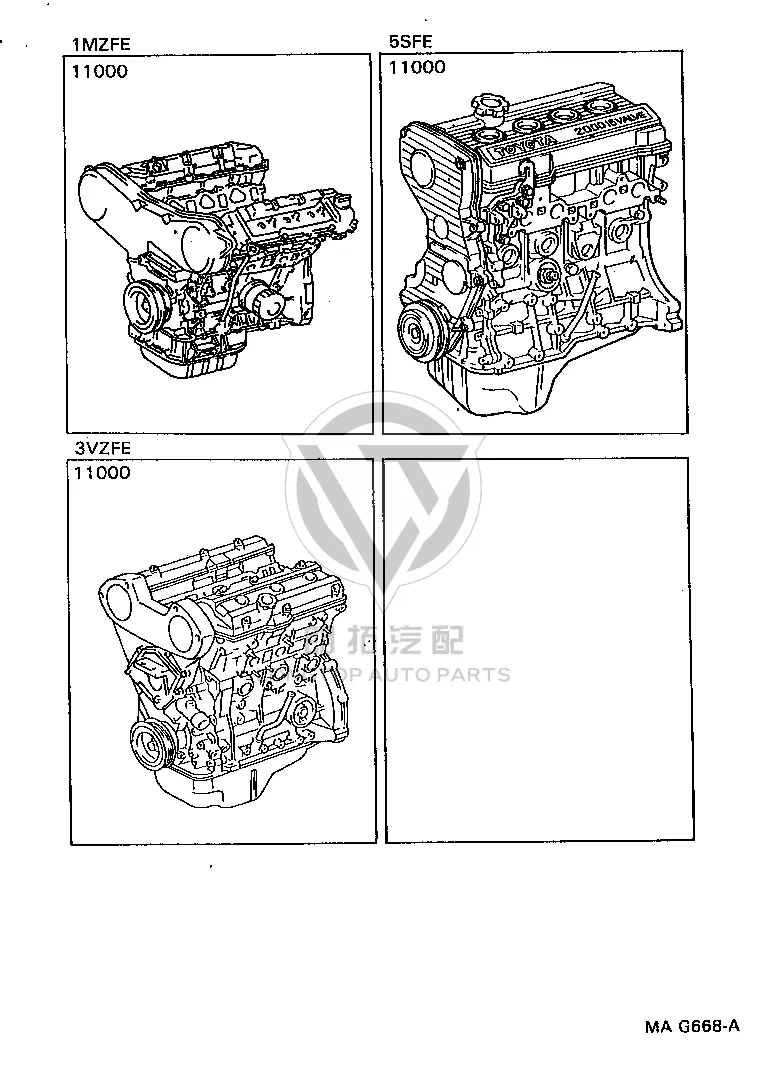 Engine Assembly 19000-20081 for Toyota Camry