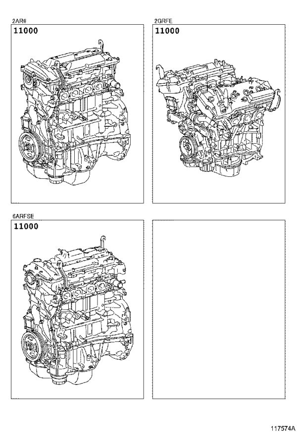 Engine assembly 19000-36320 for Toyota Camry