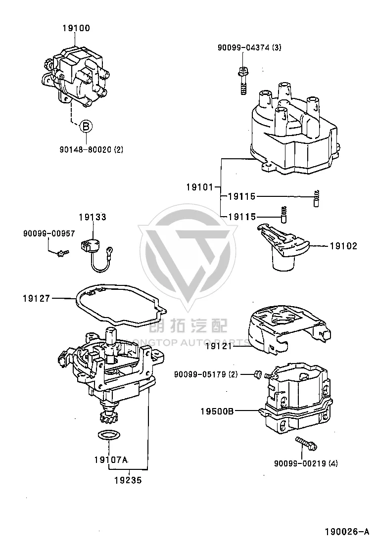 Distributor 19050-75020 for Toyota 4RUNNER